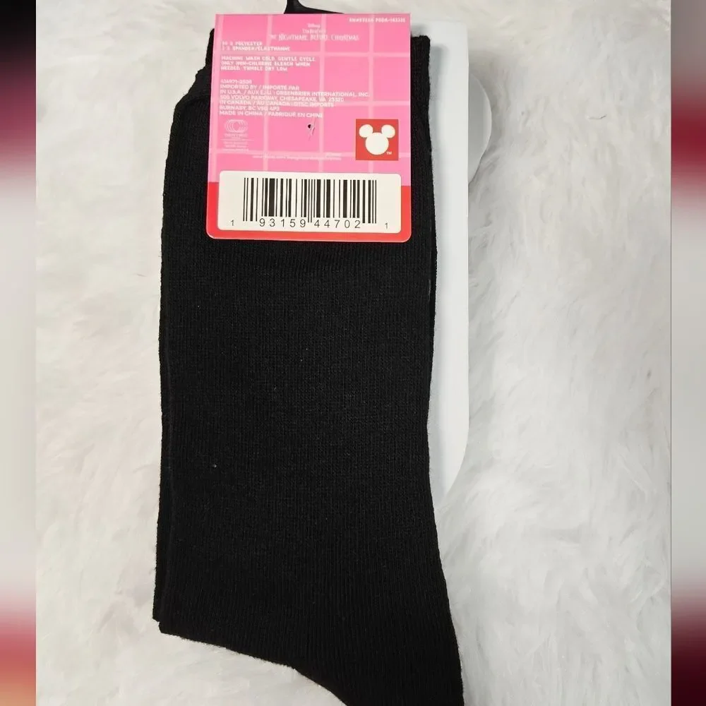 Nightmare Before Christmas Valentine Socks – Jack & Sally Spooky Goth Love Gift